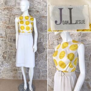 Vintage 1960s Joan Leslie NWT Summer Dress with Belt